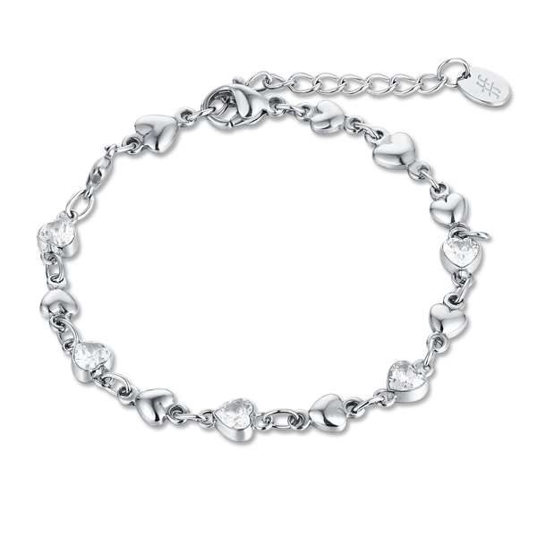 BRACCIALE CUORI BIANCHI