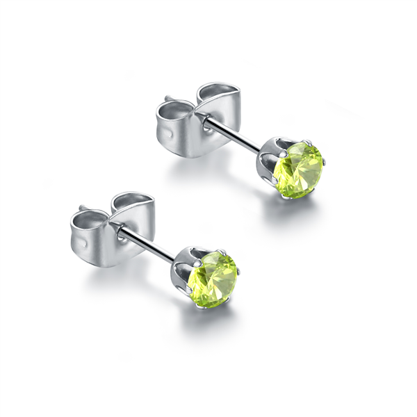 ORECCHINI PUNTO LUCE GIALLO SCURO 3MM