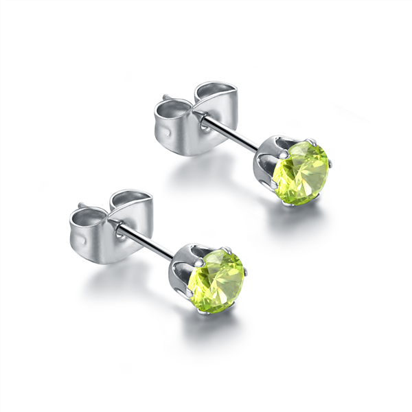 ORECCHINI PUNTO LUCE GIALLO SCURO 4MM