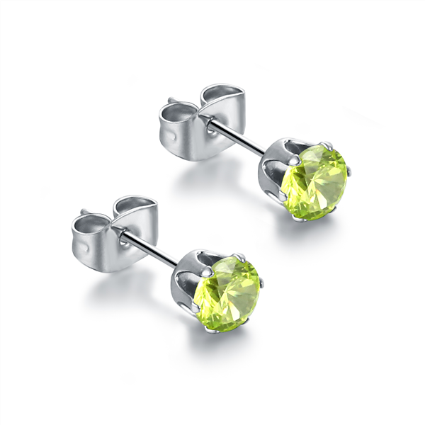 ORECCHINI PUNTO LUCE GIALLO SCURO 5MM