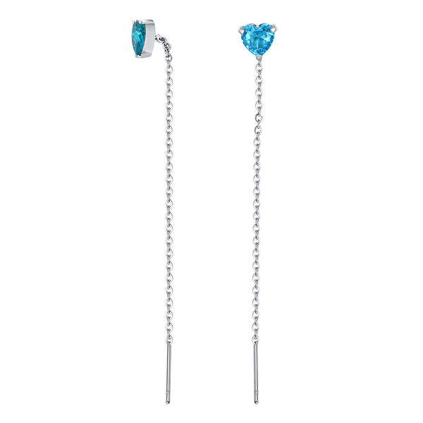 ORECCHINI CUORE FILO TURCHESE