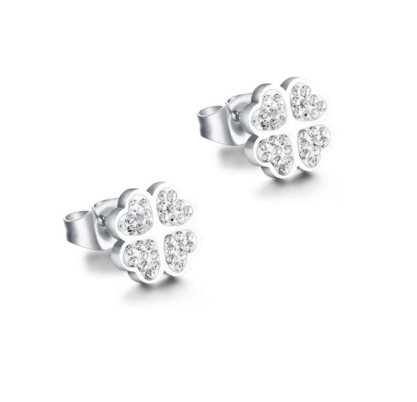 ORECCHINI A LOBO QUADRIFOGLIO