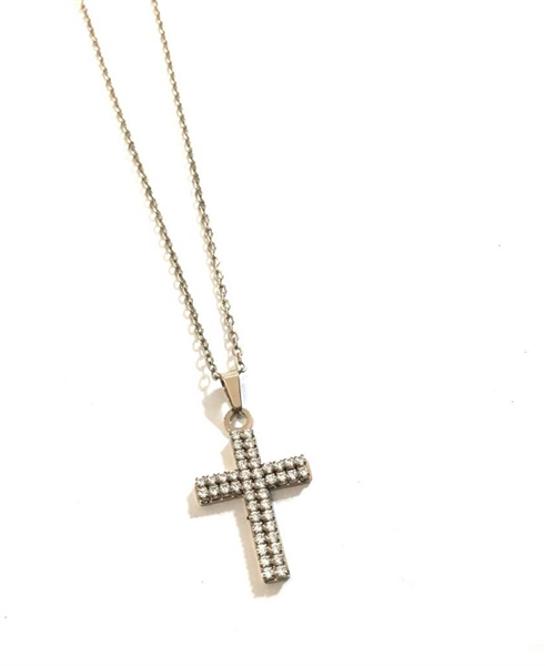 COLLANA CROCE ZIRCONATA