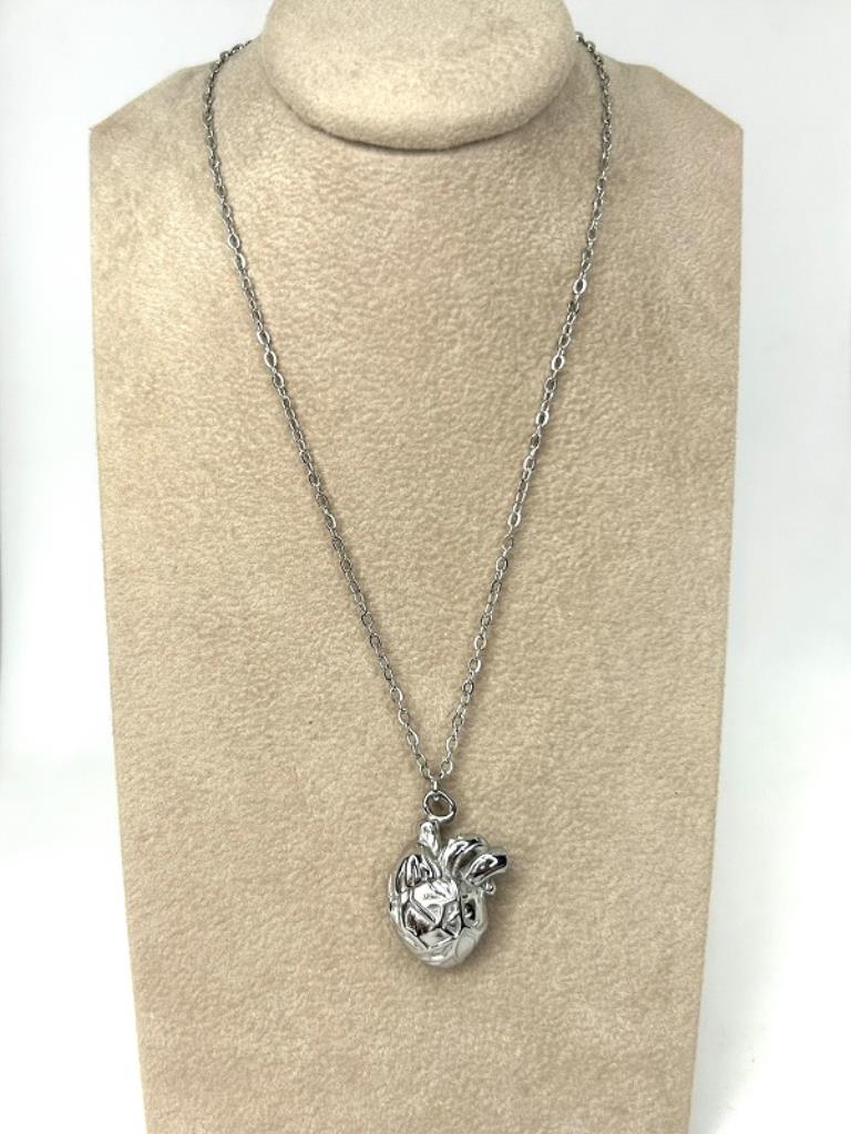 Collana Cuore Anatomico Bombato