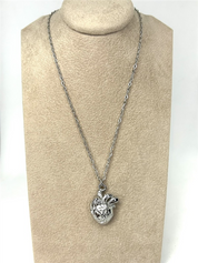 COLLANA CUORE ANATOMICO BOMBATO