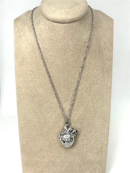 COLLANA CUORE ANATOMICO BOMBATO
