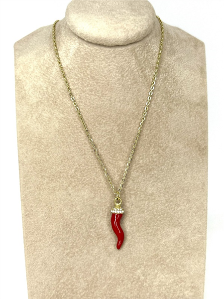 COLLANA CORNO ZIRCONATO