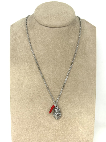 COLLANA CUORICINO E CORNO