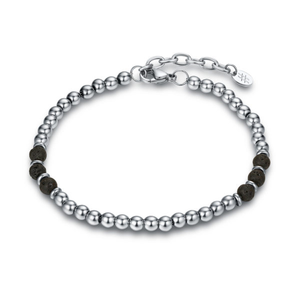 BRACCIALE CON EMATITE E PIETRA LAVICA