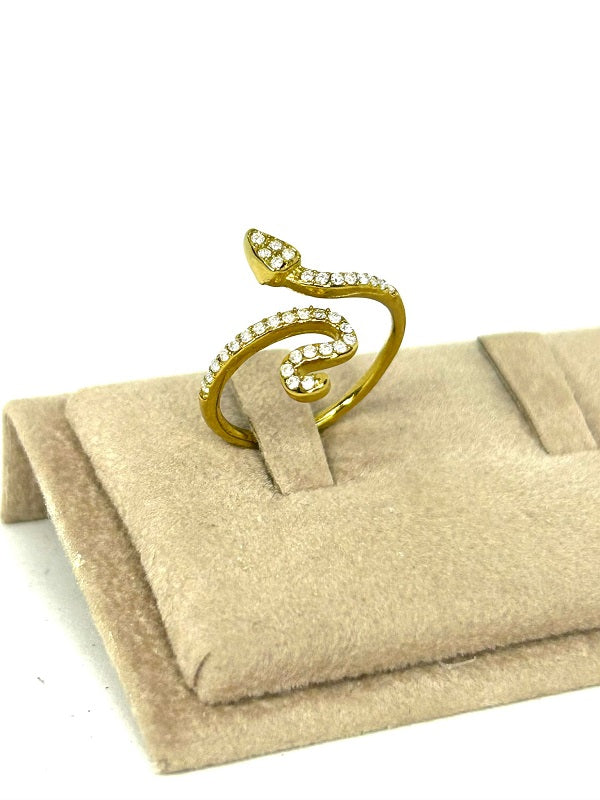 Anello Snake Strass