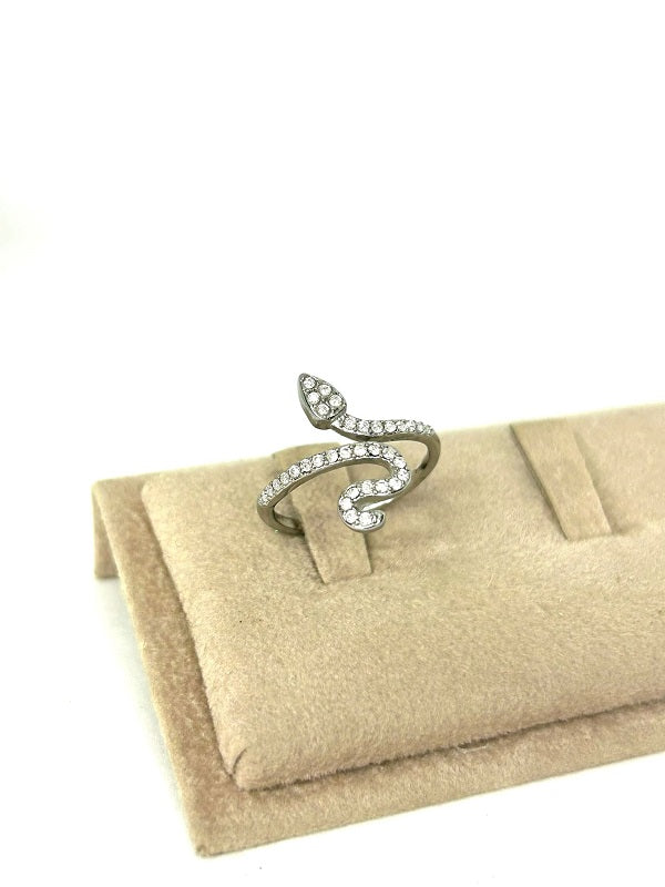 Anello Snake Strass