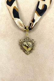 Choker Leopard Heart