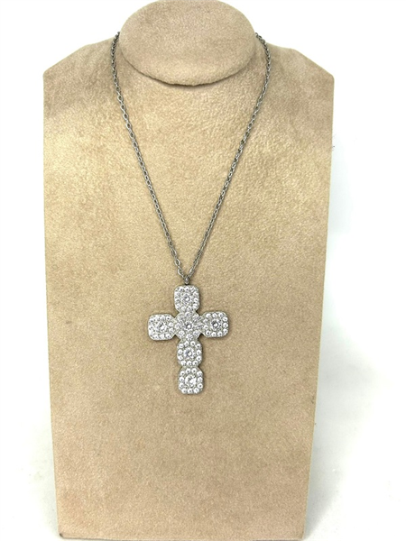 COLLANA CROCE ZIRCONI