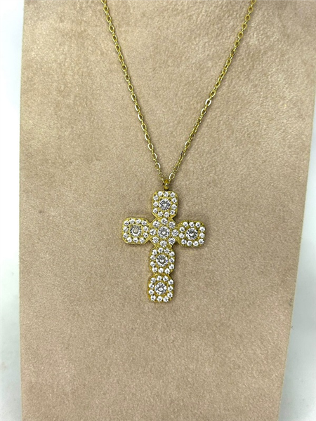 COLLANA CROCE ZIRCONI