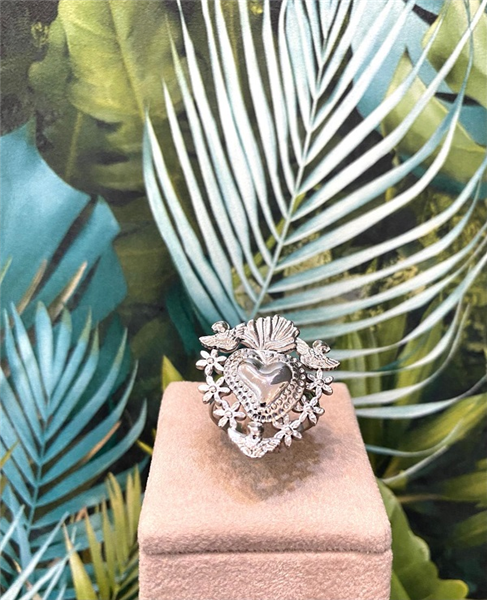 ANELLO CUORE SACRO FLOREALE