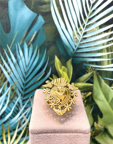 ANELLO CUORE SACRO FLOREALE