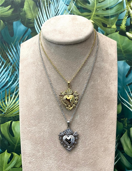 COLLANA CUORE SACRO FLOREALE