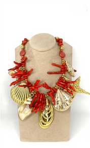COLLANA CHUNKY CORAL
