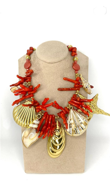 COLLANA CHUNKY CORAL