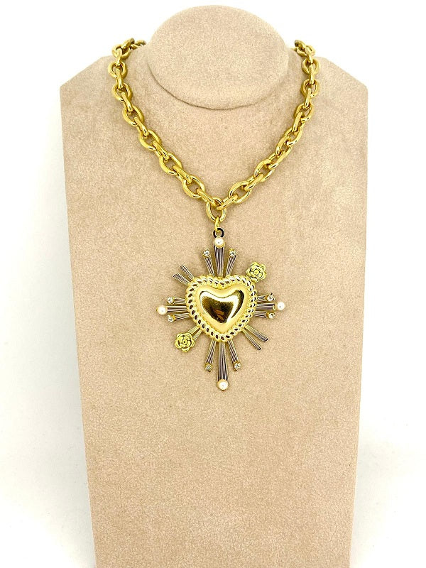 Collana Cuore Raggi