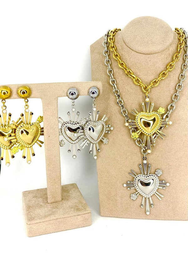 Collana Cuore Raggi