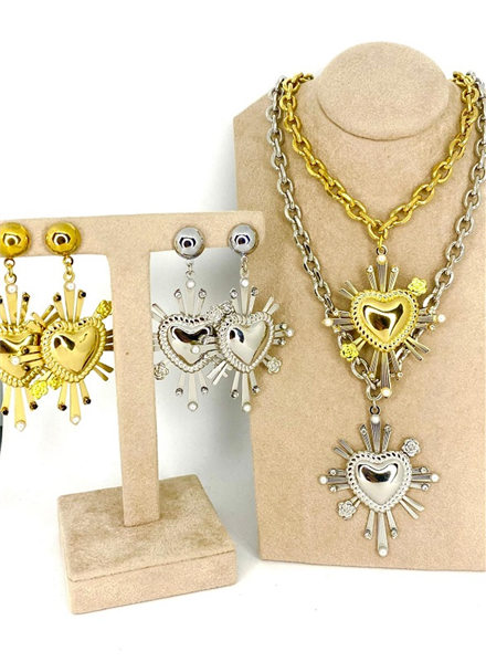 COLLANA CUORE RAGGI