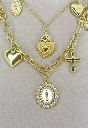 COLLANA CHARMS E MADONNINA