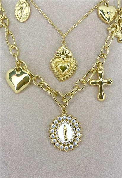 COLLANA CHARMS E MADONNINA