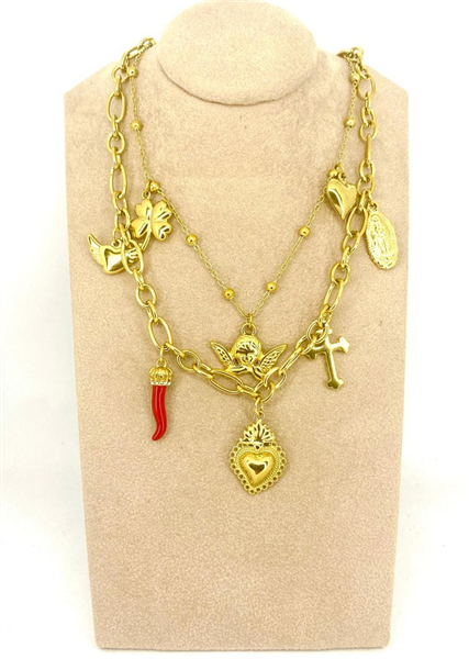 COLLANA CUORE E CHARMS