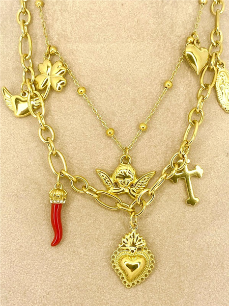 COLLANA CUORE E CHARMS