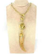 COLLANA CORNO E CUORE