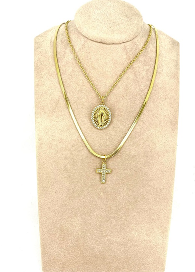 COLLANA DOPPIO FILO SAINT