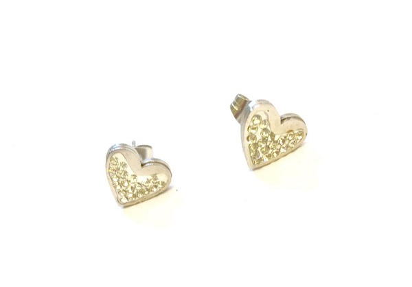 ORECCHINI CUORI STRASS