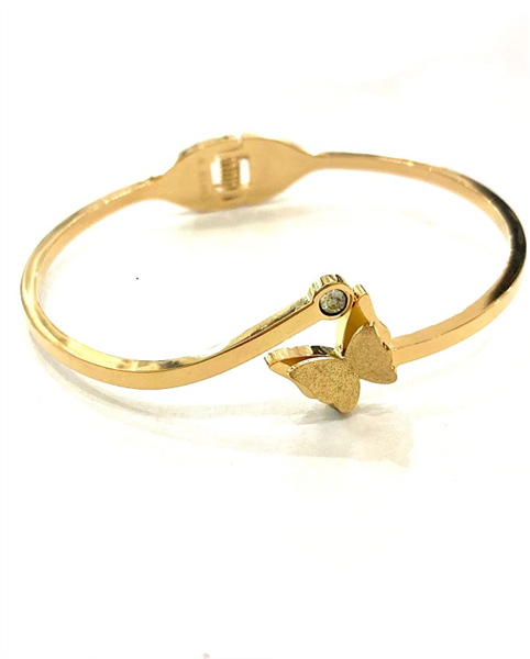 BRACCIALE RIGIDO CON FARFALLA ORO