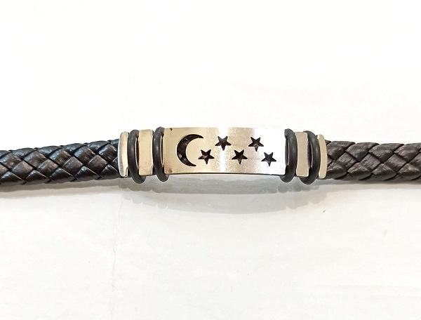 BRACCIALE LUNA E STELLE ECOPELLE