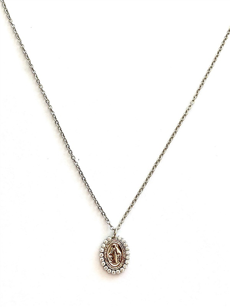 COLLANA CON MADONNINA ARGENTO