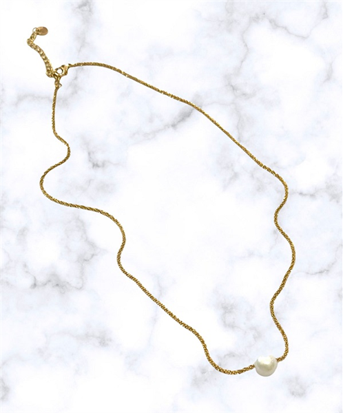 COLLANA CON PERLA ORO
