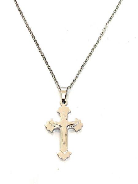 COLLANA CON DUE CROCI SOVRAPPOSTE