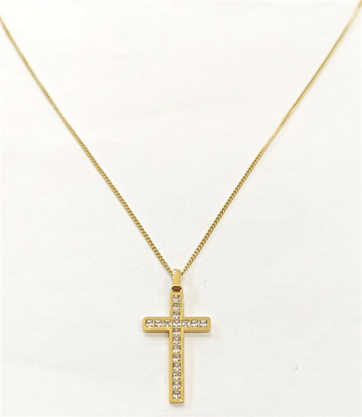COLLANA CON CROCE DI STRASS