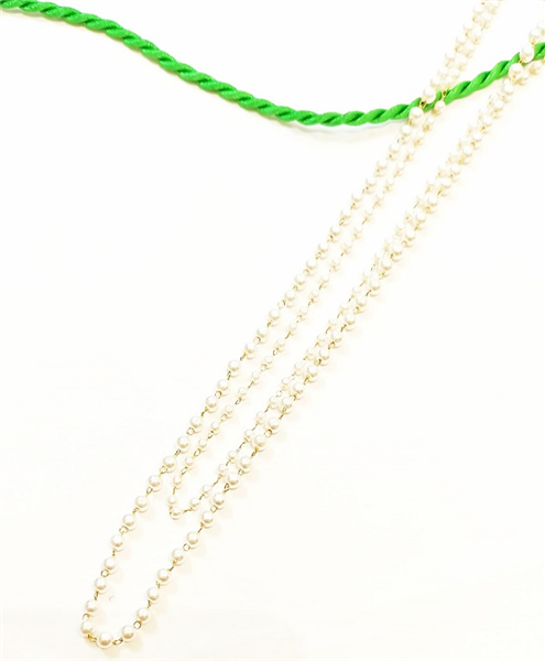 COLLANA FILI DI PERLINE ORO E NERE