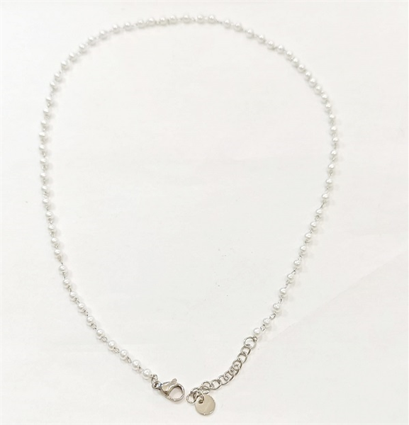 COLLANA CORALLINI BIANCHI BASE ARGENTO