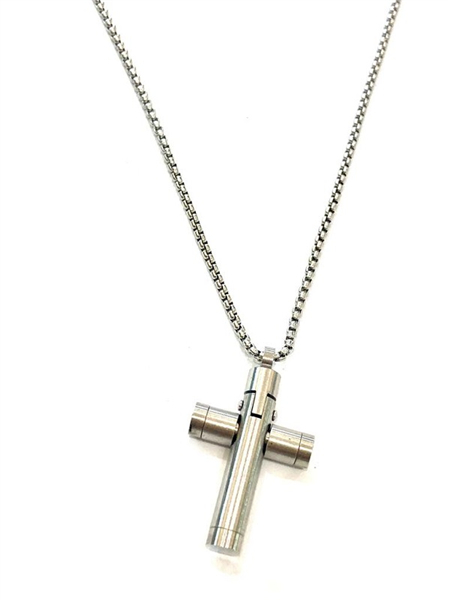 COLLANA CON CROCE TUBOLARE