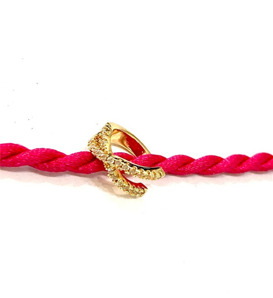 EARCUFF INCROCIATO CON ZIRCONI ARGENTO
