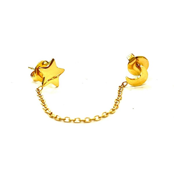 ORECCHINO DOPPIO BUCO  STELLA